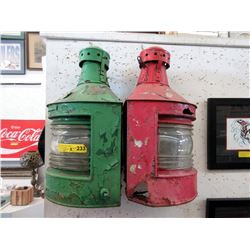 Pair of Tug Boat Signal Lamps