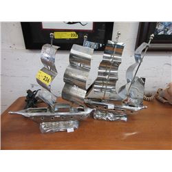 2 Vintage Metal Ship Lamps