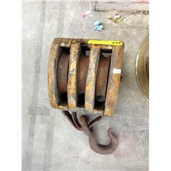 Large Antique Wood Pulley