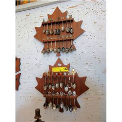 2 Spoon Racks with 32 Collector Spoons