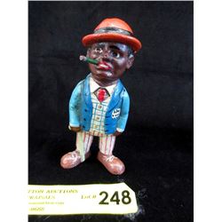 5.5" Cast Metal Black Americana Coin Bank