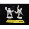 Image 1 : Pair of 3" Cast Metal Michelin Man Figures