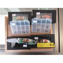 24 New Fishing Flies & 4 New Folding Knives