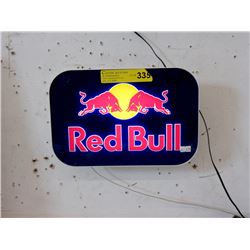 Illuminated Red Bull Sign