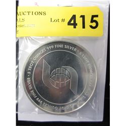 5 Oz. Scotia Bank Motif .999 Silver Round