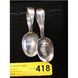Two Vintage Silver Plated "Community" Baby Spoons
