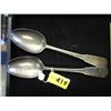 Image 1 : Two Vintage Sterling Silver Serving Spoons