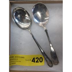Two Vintage Sterling Silver Spoons
