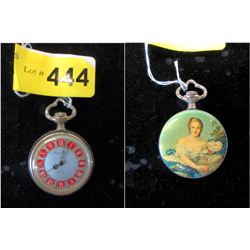 Ladies Vintage Enameled Pocket Watch w/ Fancy Dial