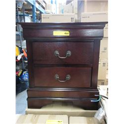 New 2 Drawer Wood Bedside Table