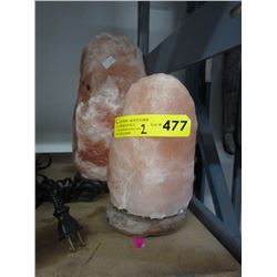 2 Salt Lamps - Tallest is 10"