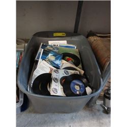 Tote of Assorted Records & Greeting Cards