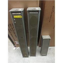 3 Vintage LR4SAT Line Radiator Speakers