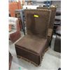 Image 1 : Large Medieval Style Upholstered Chair