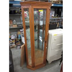 Interior Lit Corner Curio Cabinet