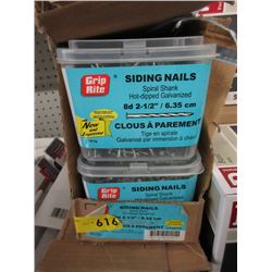 Case of New 2-1/2" Spiral Shank Siding Nails