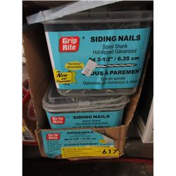 Case of New 2-1/2" Spiral Shank Siding Nails