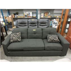 Floor Model Grey Upholstered Sofa