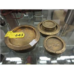 Set of 4 Vintage English Brass Weights