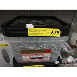 Pail of Galvanized Spiral Standard 3-1/2" Nails