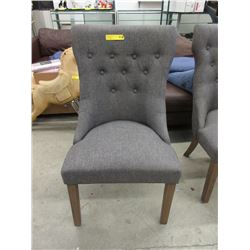 New Button Tufted Fabric Upholstered Dining Chair