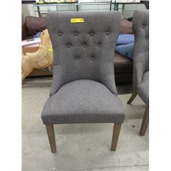 New Button Tufted Fabric Upholstered Dining Chair