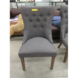 New Button Tufted Fabric Upholstered Dining Chair