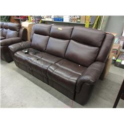 New Amax Leather Brown Power Reclining Sofa