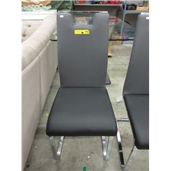 New 2 Tone Dining Chair with Chrome Frame