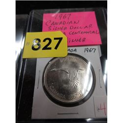 1967 Canadian Silver Dollar Coin - .800 Silver