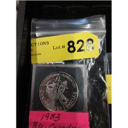 1983 Canadian BU Silver Dollar Coin - .500 Silver