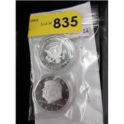 Pair of New Silver Plated Donald Trump Coins