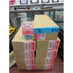 9 Boxes of  3/8" Flat Wood Screws