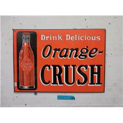 Porcelain Orange Crush Sign