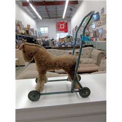 Vintage English Chiltern Push Toy Horse