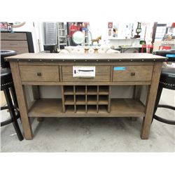 New Wood Sideboard with Built In Wine Rack