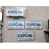 Image 1 : 10 Expo '86 Souvenir License Plates - Unused