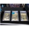 Image 1 : 3 Graded Stars Wars 23 KT Gold Cards