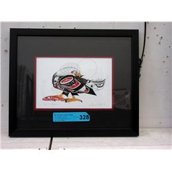 Richard Shorty Framed Print "Eagle & Salmon"