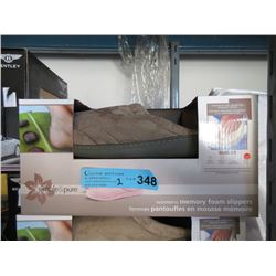 2 Pairs of Ladies New Memory Foam Slippers - XL