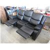 Image 1 : New Black Leather Manual Reclining Sofa