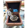 Image 1 : Brass Compass in Wood Display Case