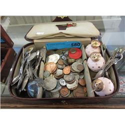 World Coins, Tokens & Collectibles in Leather Box