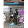 Image 1 : 4 Carved Stone Statues - Tallest is 12"