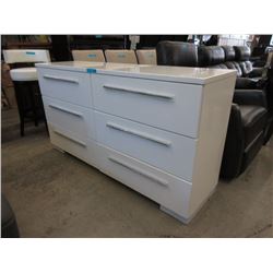 New White Lacquer 6 Drawer Dresser