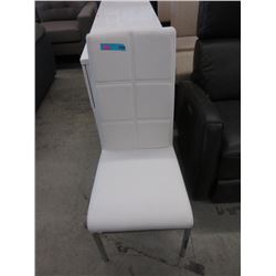 White Chair with Chrome Legs
