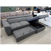 Image 1 : New Fabric Upholstered Chaise Sofa Bed