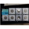 Image 1 : Seven Canadian War Time Silver Quarters 1939-1945