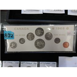 1968 Complete Canadian Coin Set in Holder