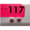 Image 1 : New Ruby & Diamond Sterling Silver Stud Earrings